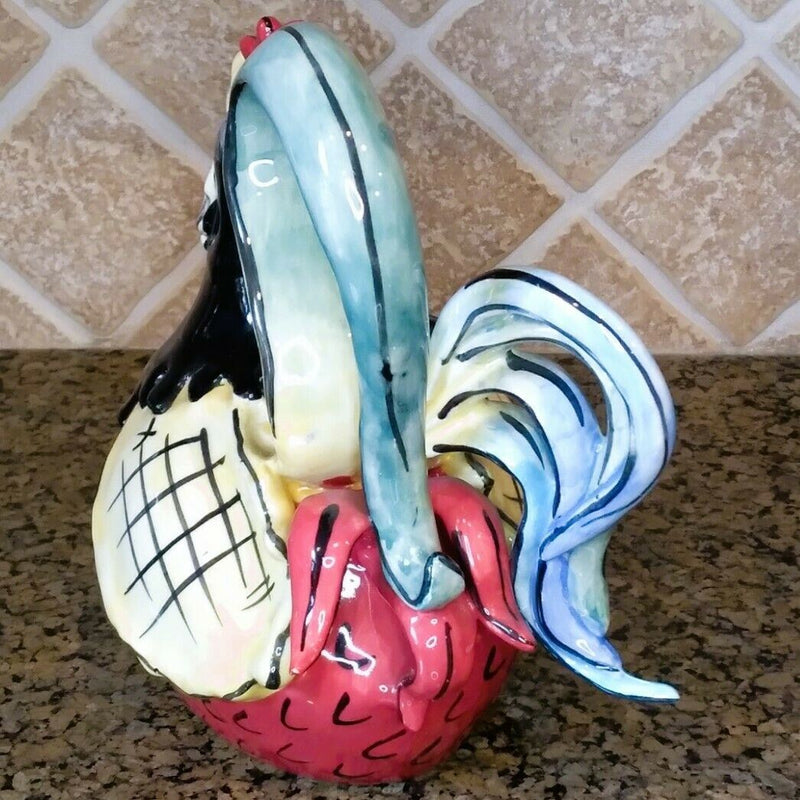 Load image into Gallery viewer, Alberto Alto Rooster Teapot Decorative Kitchen Home Decor Blue Sky Clayworks
