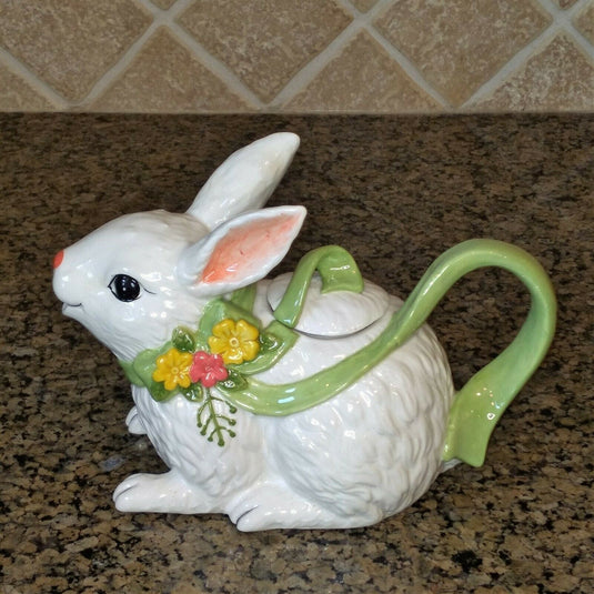 Blossom Bunny Teapot Decorative Kitchen Home Décor Blue Sky Clayworks