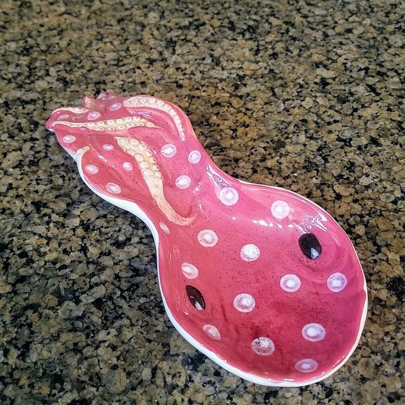 Load image into Gallery viewer, Octopus Spoon Rest by Blue Sky Heather Goldminc Kitchen Decor
