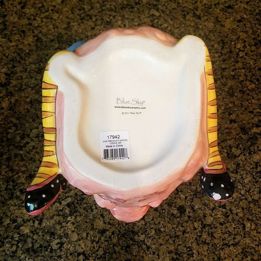 Cookie Jar Miss Precious Flamingo Ceramic Blue Sky Goldminc Kitchen Decor