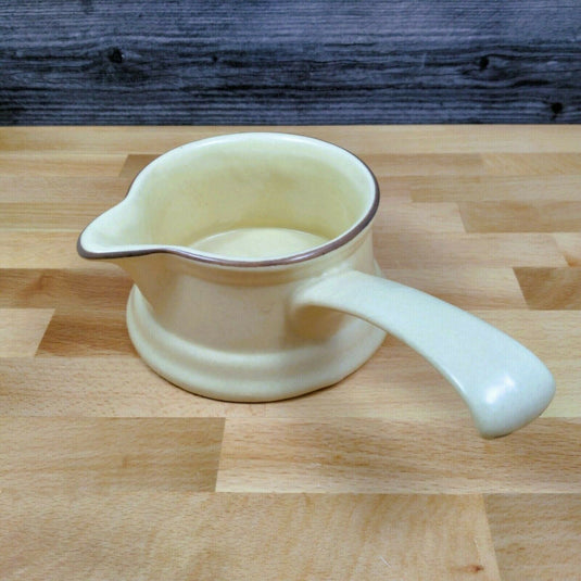 Pfaltzgraff Village Round Gravy Boat with handle and Castle Mark