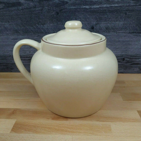 Pfaltzgraff Village Bean Pot One Handle Lid USA 70 Pottery Décor Castle Mark