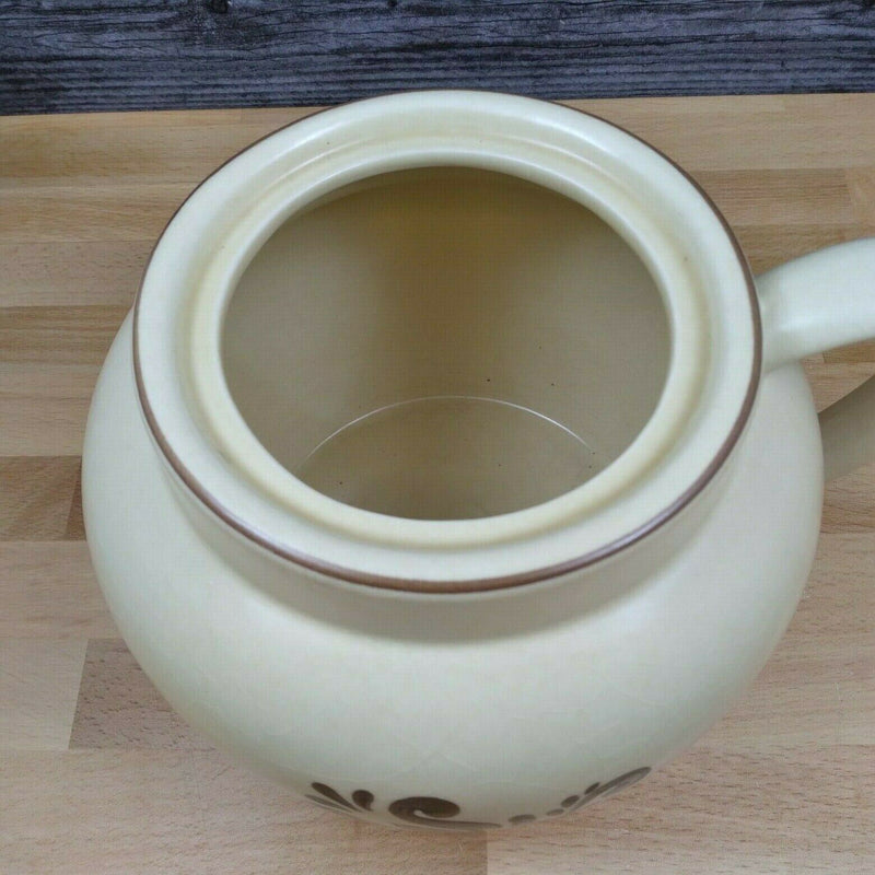 Load image into Gallery viewer, Pfaltzgraff Village Bean Pot One Handle Lid USA 70 Pottery Décor Castle Mark
