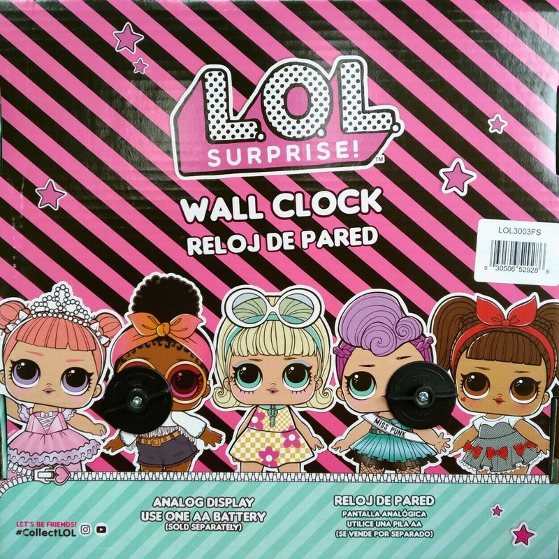 Load image into Gallery viewer, LOL Surprise! Wall Clock- Pink Analog Wall Clock 9 3/4 Inches
