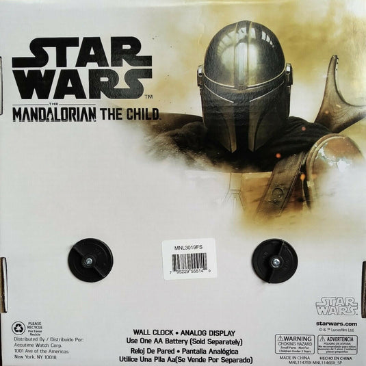 Mandalorian The Child Star Wars Wall Clock Analog 9 3/4 Inches