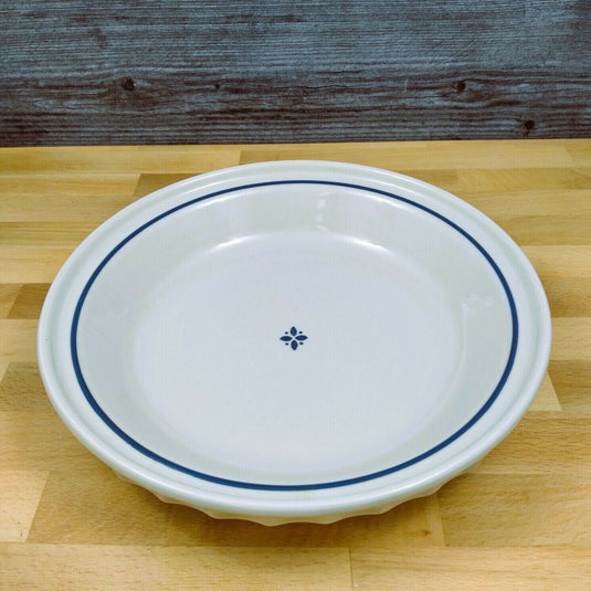 Longaberger Pie Baking Plate 10 inch Woven Traditions Classic Blue