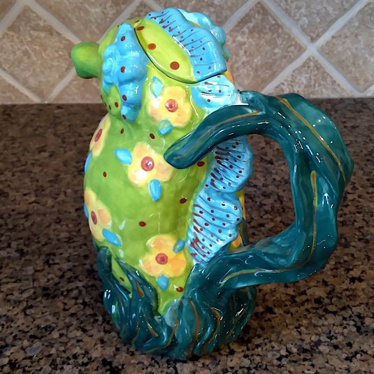 Seahorse Teapot Decorative Kitchen Sea Life Decor Blue Sky By Diane