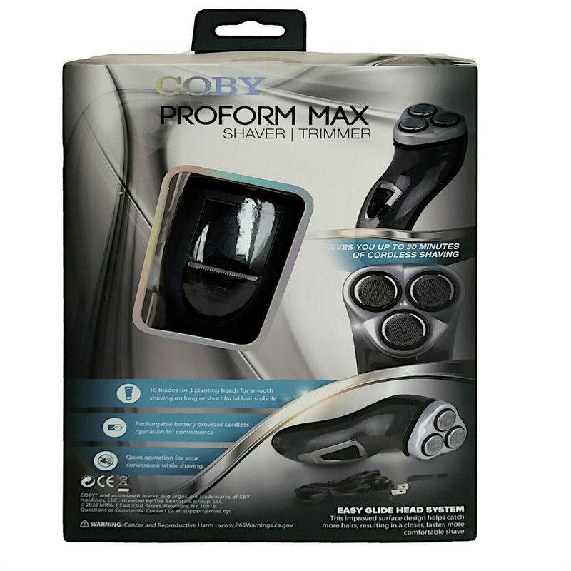 Load image into Gallery viewer, Coby Proform Max Shaver Trimmer w/Easy Glide Head System Cordless Rechargeable $19.99
