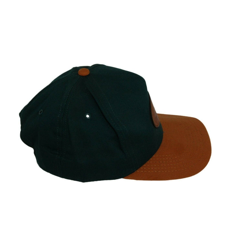 Load image into Gallery viewer, Diener Seeds Farming Hat 5 Panel Ball Cap Snapback Leather Logo Hunter Green
