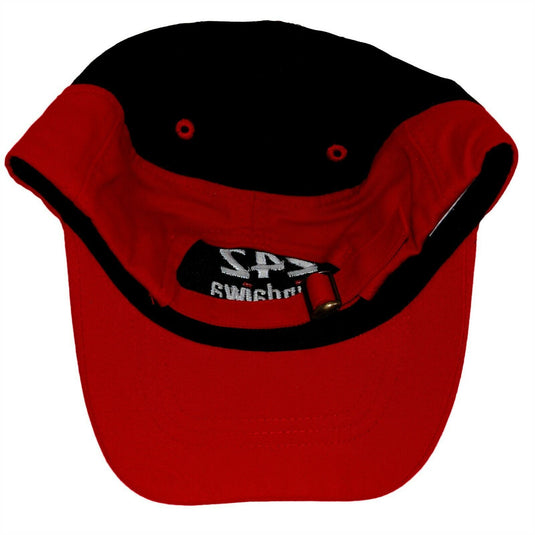 Shindaiwa 242 Farm Hat 5 Panel Ball Cap Black and Red Adjustable Vintage