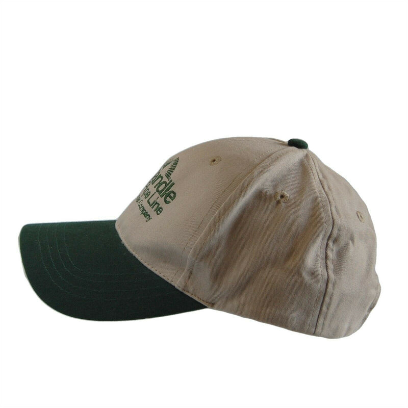 Load image into Gallery viewer, Panhandle Eastern Pipe Line Hat 5 Panel Ball Cap Tan with Green Brim Adjustable
