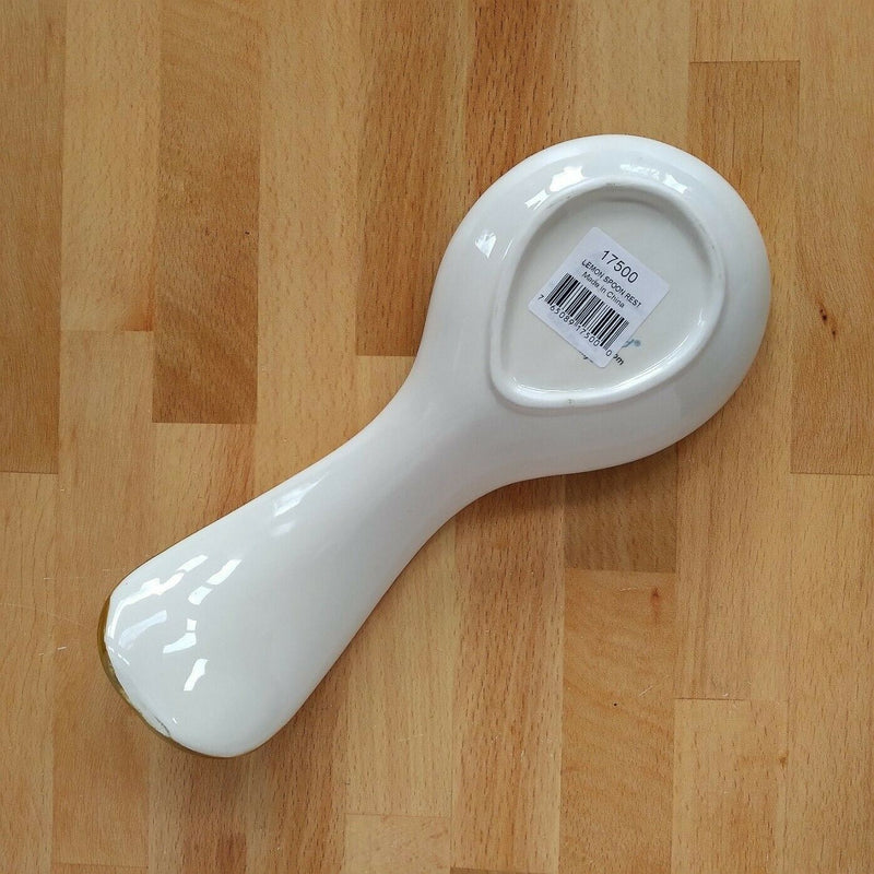 Load image into Gallery viewer, Lemon Spoon Rest Ceramic Blue Sky Heather Goldminc Kitchen Decor
