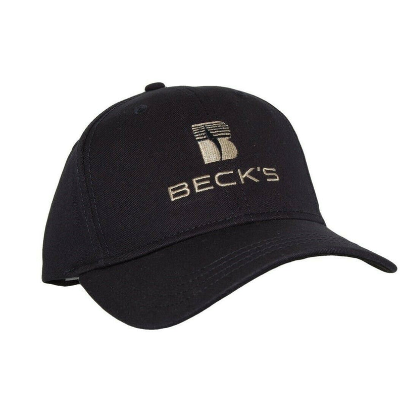 Load image into Gallery viewer, Beck&#39;s Farm Seed Hat 5 Panel Ball Cap Dark Blue Adjustable
