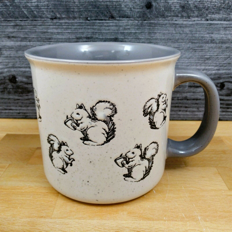 Load image into Gallery viewer, Squirrel Design Coffee Mug 21oz in Warm Gray 621ml Stoneware Tea Cup

