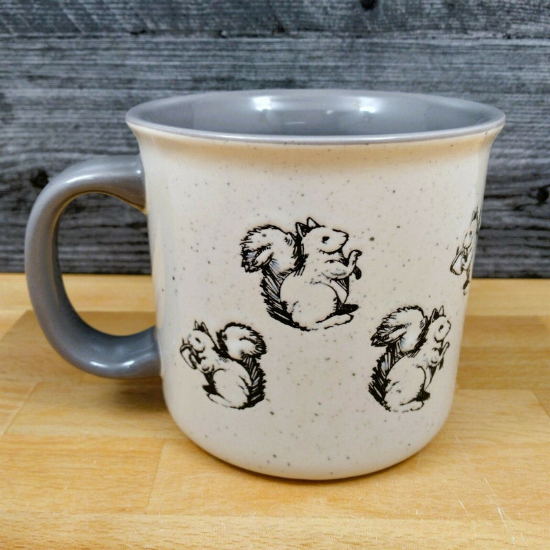 Load image into Gallery viewer, Squirrel Design Coffee Mug 21oz in Warm Gray 621ml Stoneware Tea Cup
