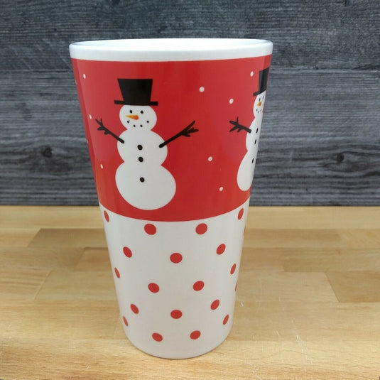 Snowman Winter Tall Design Coffee Mug 16oz in Warm Gray 473ml Stoneware Tea Cup