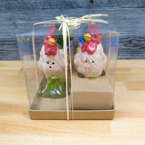 Rooster Salt Pepper Set Collectible by Blue Sky Clayworks