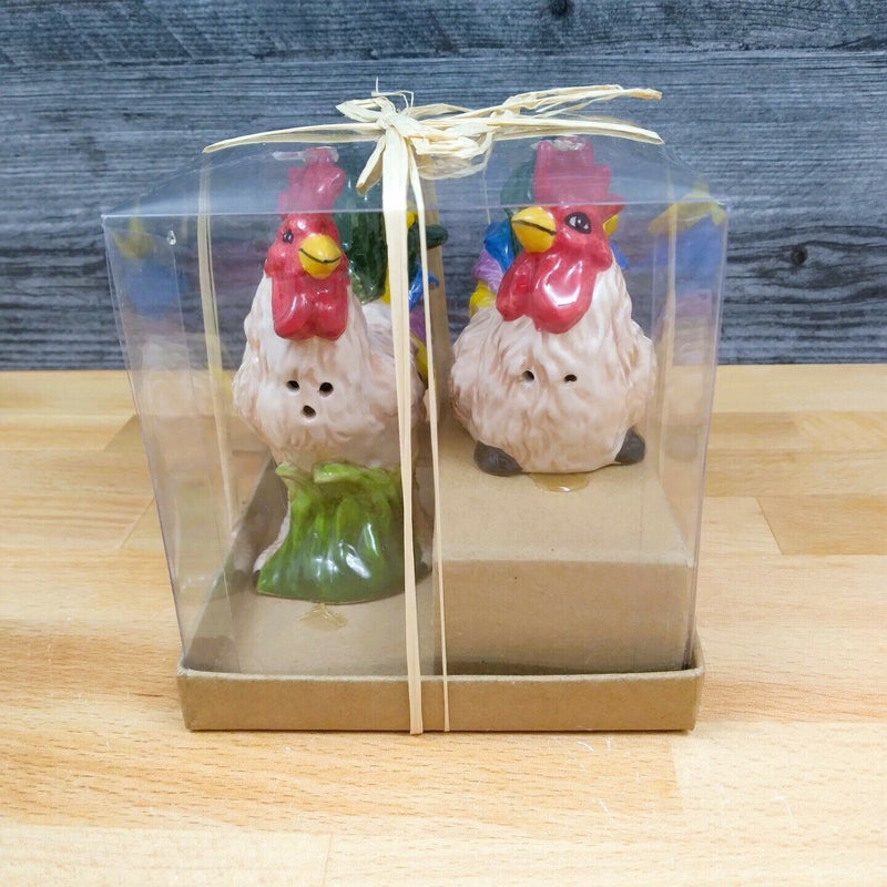 Load image into Gallery viewer, Rooster Salt Pepper Set Collectible by Blue Sky Clayworks
