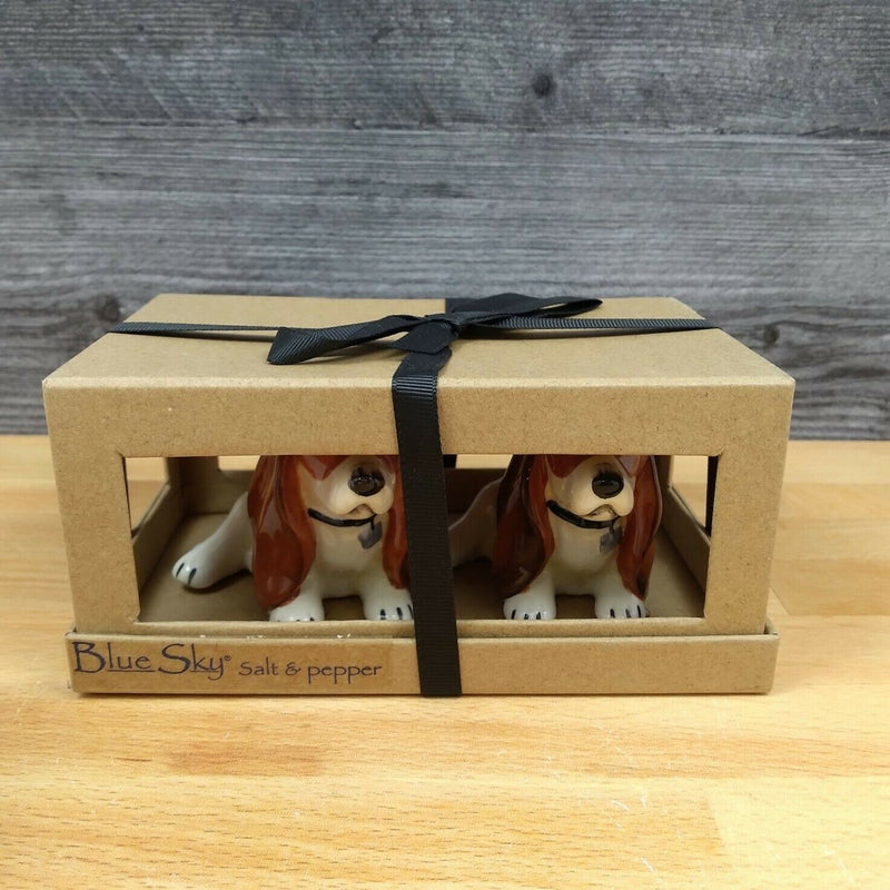 Load image into Gallery viewer, Dog Salt Pepper Set Collectible by Blue Sky Clayworks
