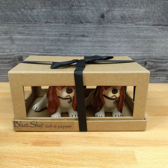 Dog Salt Pepper Set Collectible by Blue Sky Clayworks