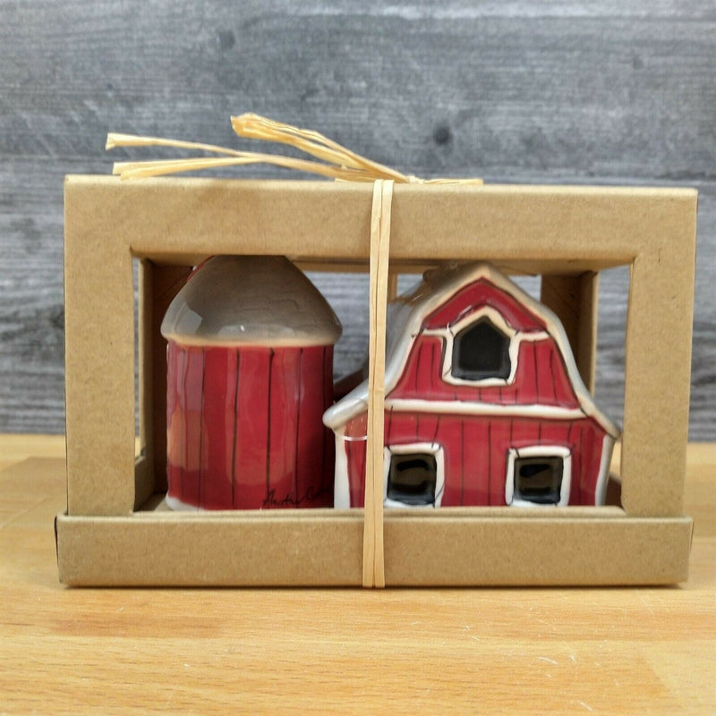 Load image into Gallery viewer, Barn and Silo Salt Pepper Farm Set Collectible by Blue Sky Clayworks
