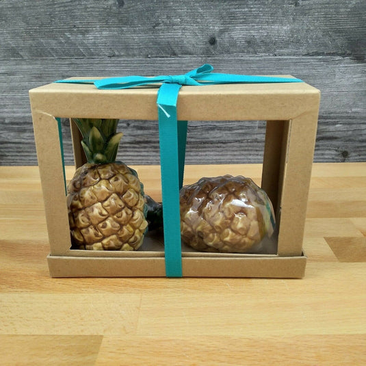 Hawaiian Pineapple Salt Pepper Set Collectible by Blue Sky Clayworks
