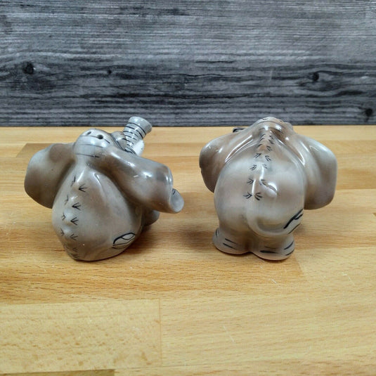 Elephants Salt and Pepper Set Collectible by Blue Sky Clayworks