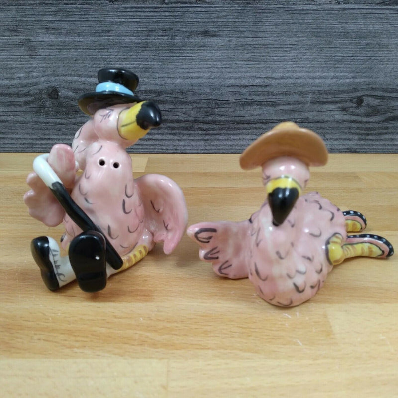 Load image into Gallery viewer, Pink Flamingos Salt and Pepper Set Collectible Ceramic by Blue Sky Goldminc
