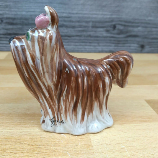 Cashmere Dog Salt and Pepper Set Collectible by Blue Sky Clayworks