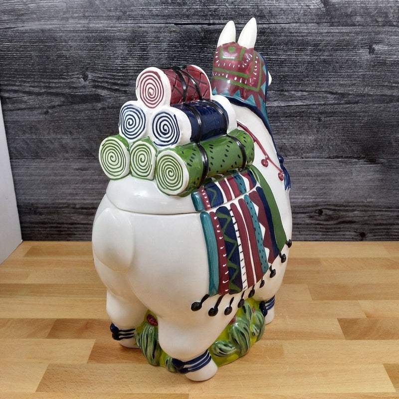 Load image into Gallery viewer, Llama Cookie Treat Jar Kitchen Canister by Blue Sky Heather Goldminc Ceramic
