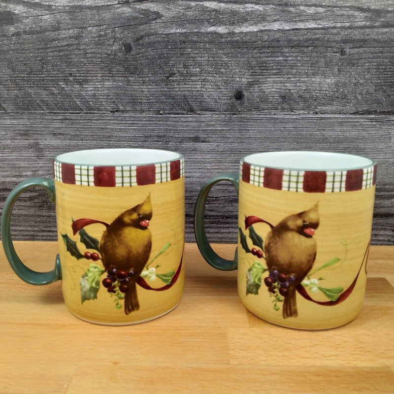 Load image into Gallery viewer, Lenox Cardinal Winter Greetings Everyday Set of 2 Mugs Cup Holiday Christmas
