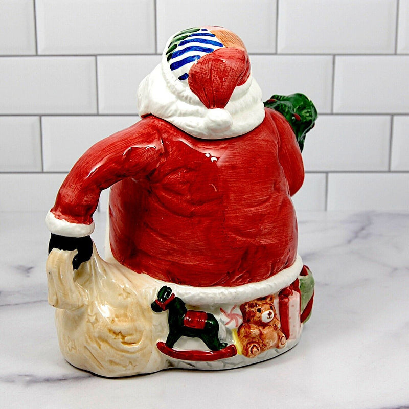 Load image into Gallery viewer, Santa Claus World Bazaars Teapot With Christmas Tree And Gifts Presents Ceramic 1

