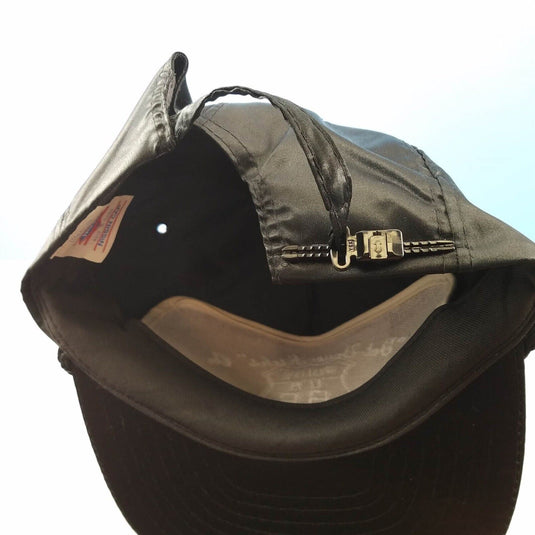Route 66 Black Cap Hat with Adjustable Back Strap