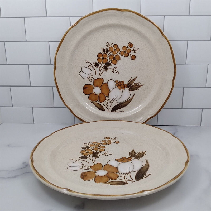 Load image into Gallery viewer, Hearthside Autumn Fair Baroque Set of 2 Dinner Plates 10” 27cm Floral Tableware
