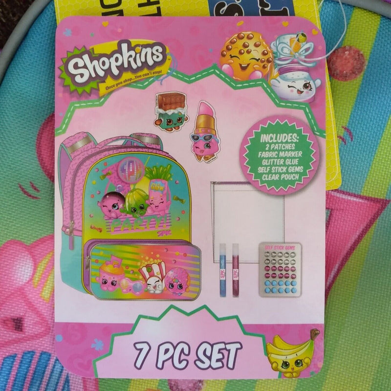 Load image into Gallery viewer, Shopkins Backpack 7 Piece Set 16 inch (41cm)
