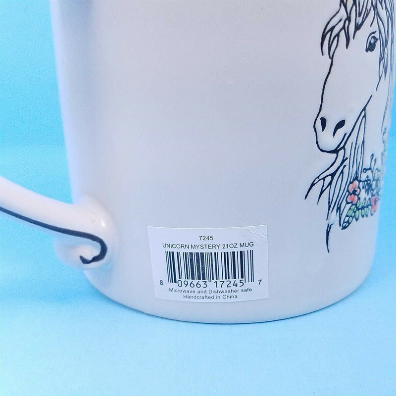 Load image into Gallery viewer, Unicorn Green Ceramic Coffee Mug Beverage Cup 21oz Spectrum Pen Pencil Holder
