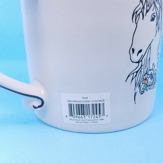 Unicorn Green Ceramic Coffee Mug Beverage Cup 21oz Spectrum Pen Pencil Holder