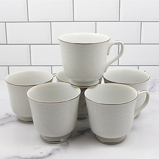 Empress Crown Victoria Collection Japan Set of 6 Coffee Tea Cup Mug No Saucers