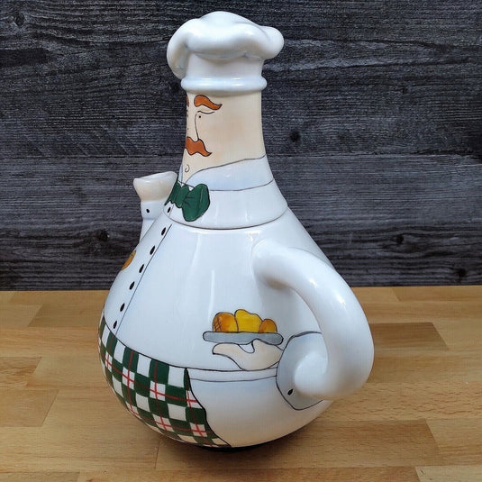 Fat Italian Chef Ceramic Teapot Kitchen Decor