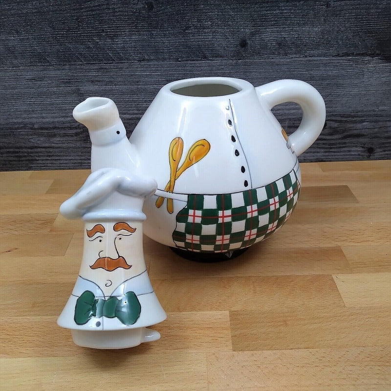 Load image into Gallery viewer, Fat Italian Chef Ceramic Teapot Kitchen Decor
