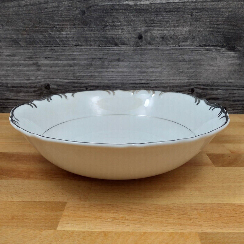 Load image into Gallery viewer, Mikasa Marlboro Vegetable Bowl with Verge Scalloped Platinum Border 9267
