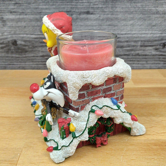 Tweety Chwistmas Candleholder Holiday Figure Sylvester Christmas by Danbury Mint