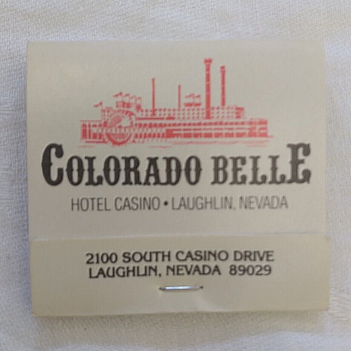 Colorado Belle Hotel and Casino Laughlin Nevada Nv Matchbook