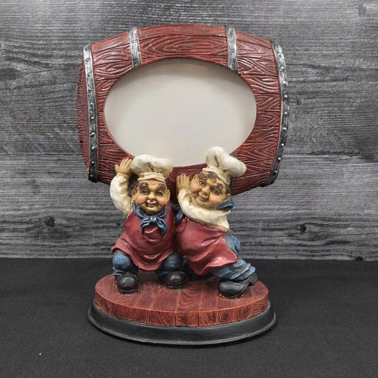 Pair of Chefs Carrying Barrel Picture Holder 3.5 x 5