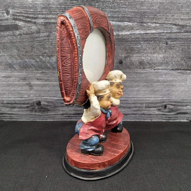 Load image into Gallery viewer, Pair of Chefs Carrying Barrel Picture Holder 3.5 x 5&quot; Picture
