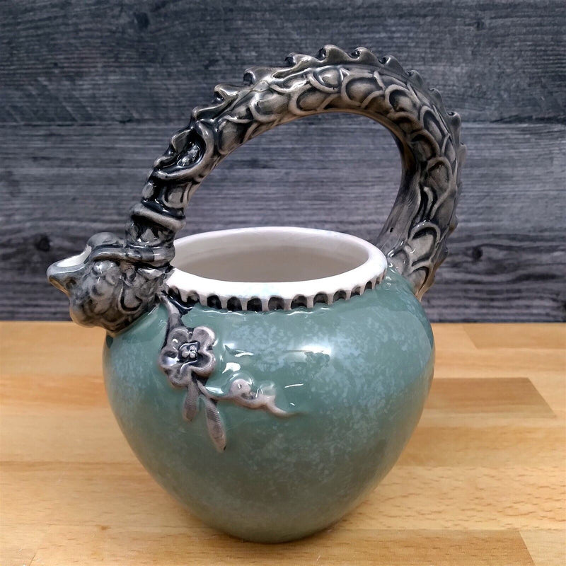 Load image into Gallery viewer, Green Dragon Sugar Bowl and Creamer Set Decorative by Blue Sky
