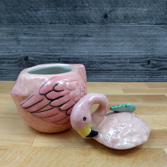 Summer Fun Flamingo Sugar Bowl and Creamer Set Decorative by Blue Sky