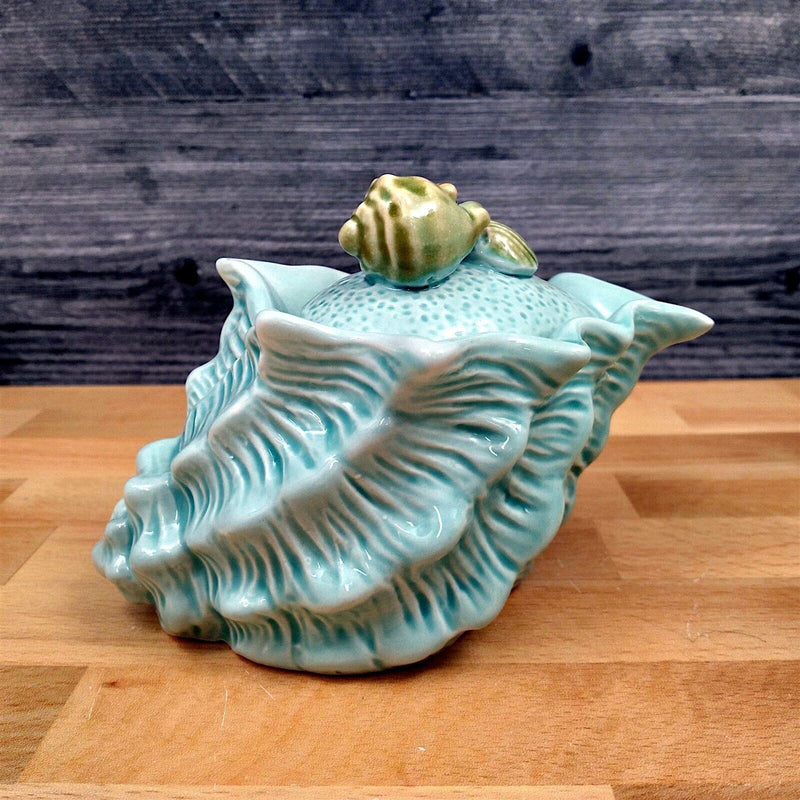 Load image into Gallery viewer, Shell Sugar Bowl Creamer and Tea Cup Saucer Set Decorative by Blue Sky
