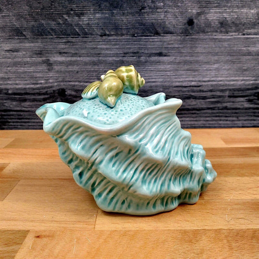 Shell Sugar Bowl Creamer and Tea Cup Saucer Set Decorative by Blue Sky