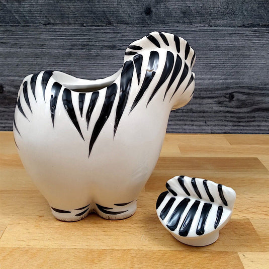 Zebra Sugar Bowl and Creamer Set Decorative by Blue Sky